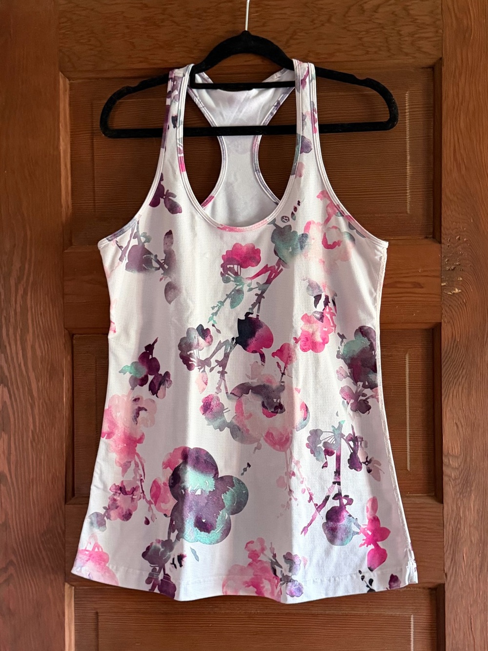 Lululemon Cool Racerback Blurred Blossoms Multi Colour Size 12 - Picture 3 of 8
